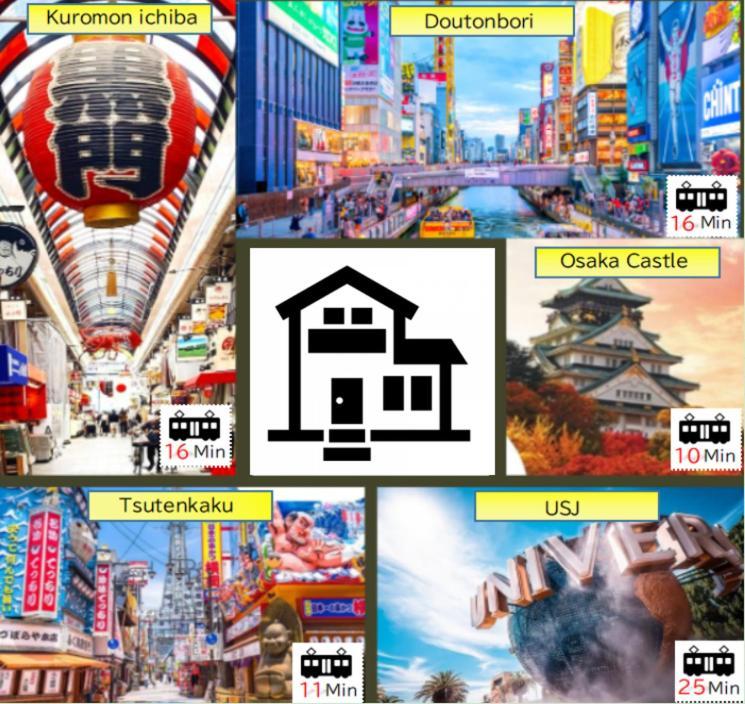 Jr天王寺駅・寺田町駅から徒歩圏内！ファミリー大歓迎の広々欧風ハイツ！ Leilighet Ōsaka Eksteriør bilde